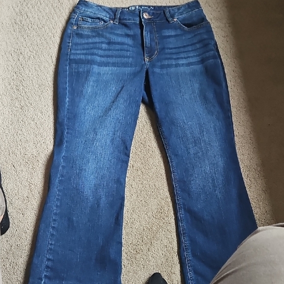 M Jeans by Maurice’s Women’s 12-X Short Curvy High-Rise Bootcut Jeans – Dark Blu - Picture 7 of 7